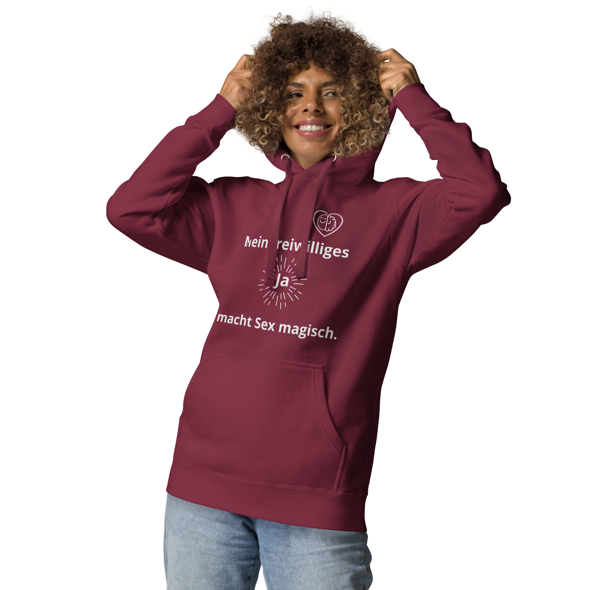 Mein freiwilliges Ja macht Sex magisch (Unisex-Hoodie, dark)