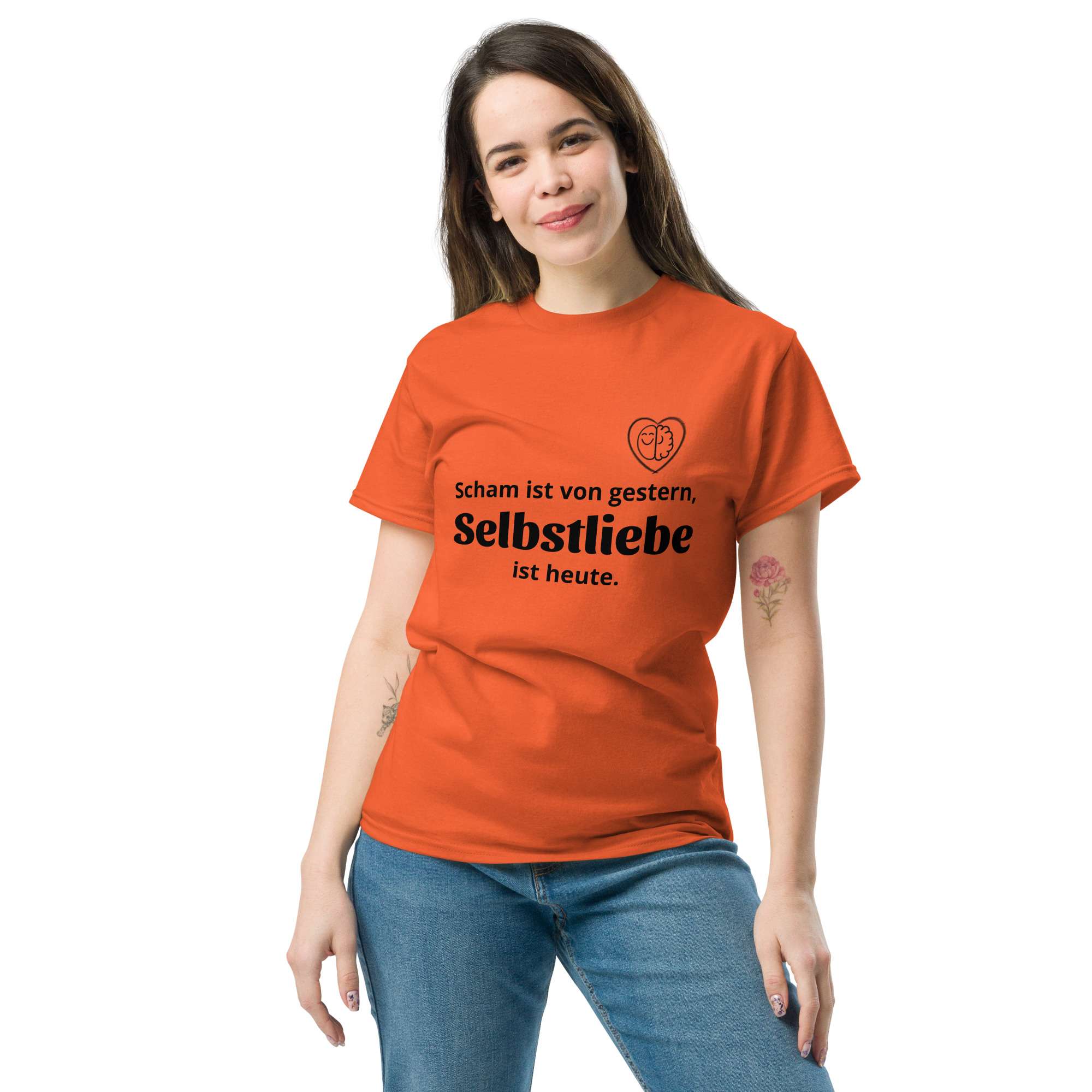 Scham ist von gestern, Selbstliebe ist von heute (Unisex T-Shirt, pastell)