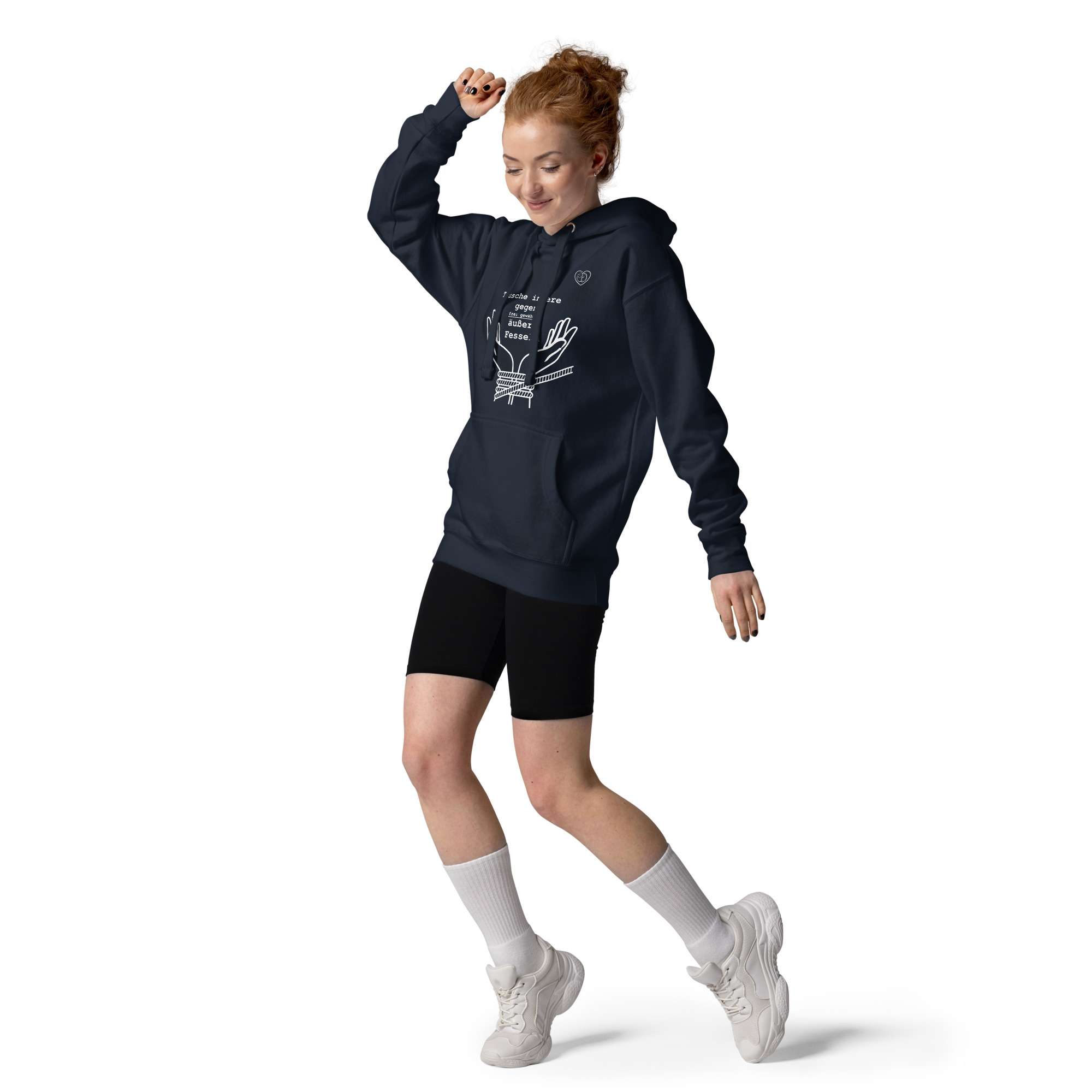 Tausche innere gegen frei gewählte äußere Fesseln (Unisex-Hoodie, dark